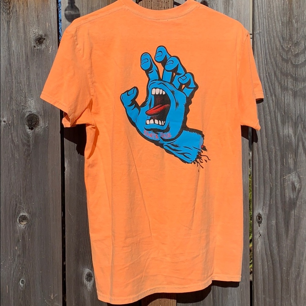 Santa Cruz Skateboards Screaming Hand Orange Tee - Picture 2 of 5